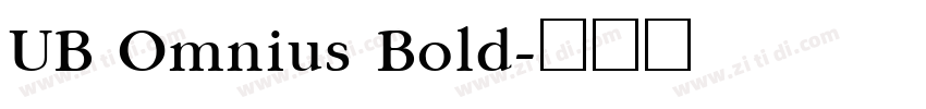UB Omnius Bold字体转换